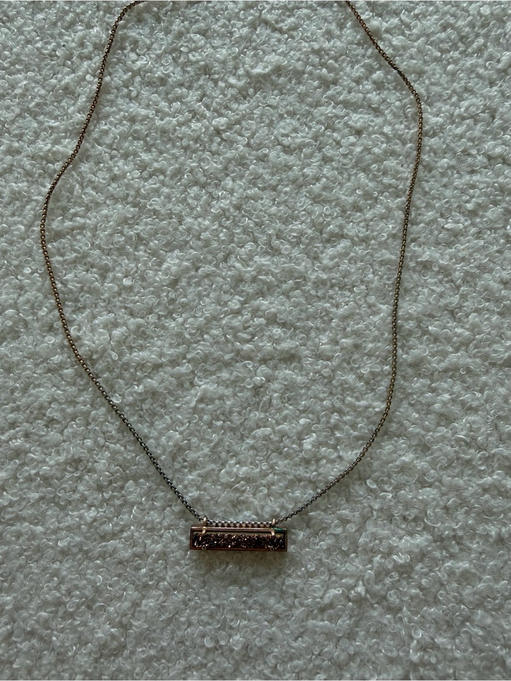 Kendra Scott Delicate Rose Gold Bar Pendant Necklace